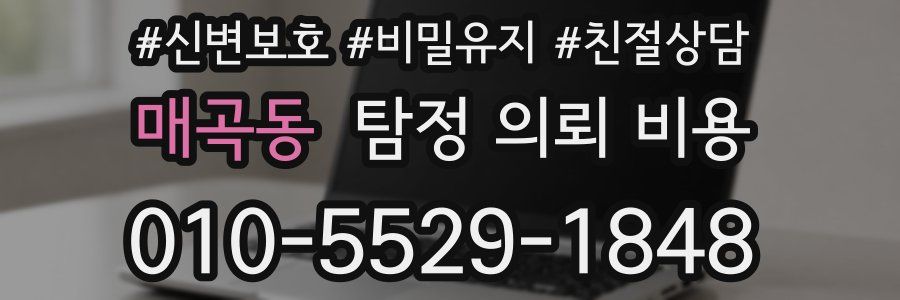 매곡동 탐정 의뢰 비용