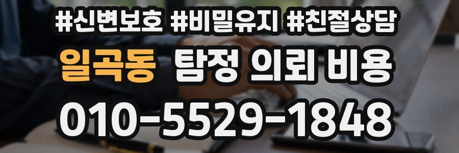 일곡동 탐정 의뢰 비용