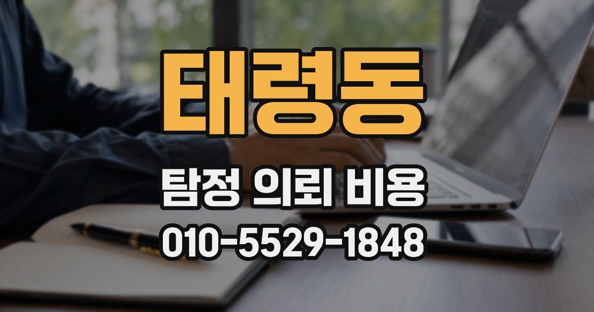 태령동 탐정 의뢰 비용