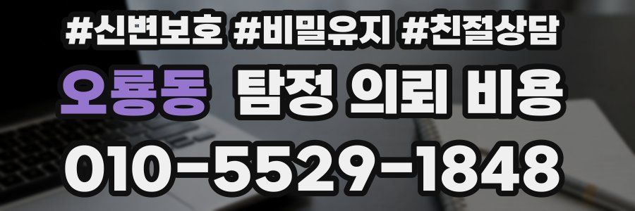 오룡동 탐정 의뢰 비용