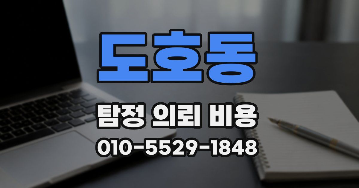 도호동 탐정 의뢰 비용