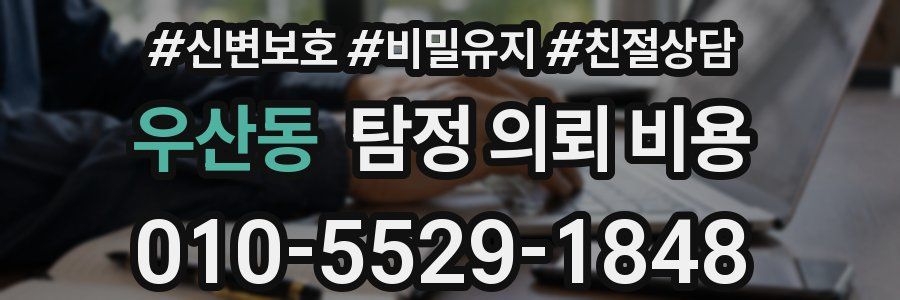 우산동 탐정 의뢰 비용