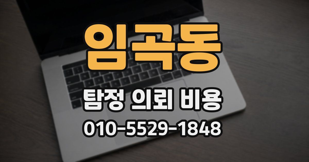 임곡동 탐정 의뢰 비용