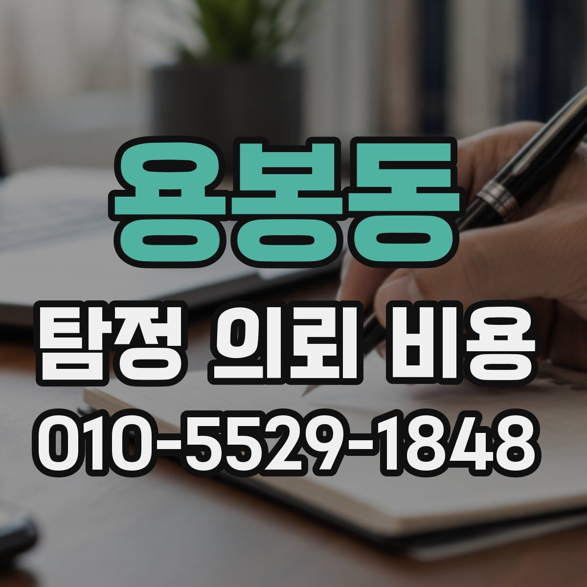 용봉동 탐정 의뢰 비용
