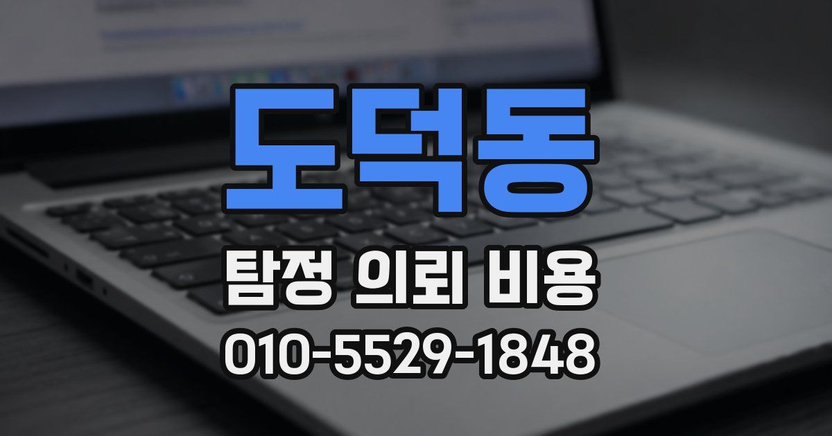 도덕동 탐정 의뢰 비용