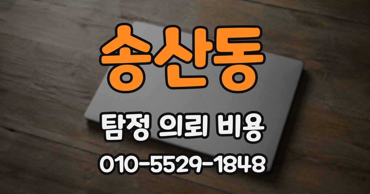 송산동 탐정 의뢰 비용