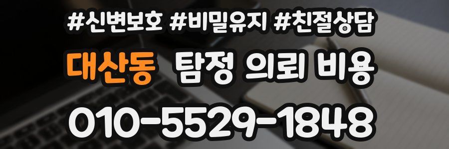 대산동 탐정 의뢰 비용