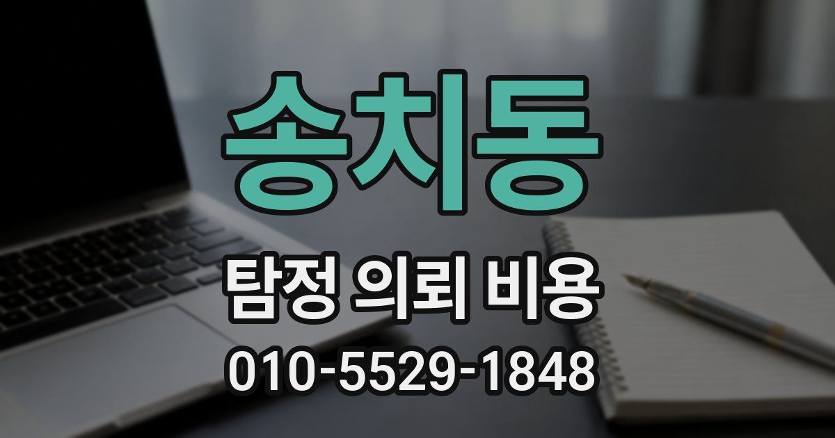 송치동 탐정 의뢰 비용