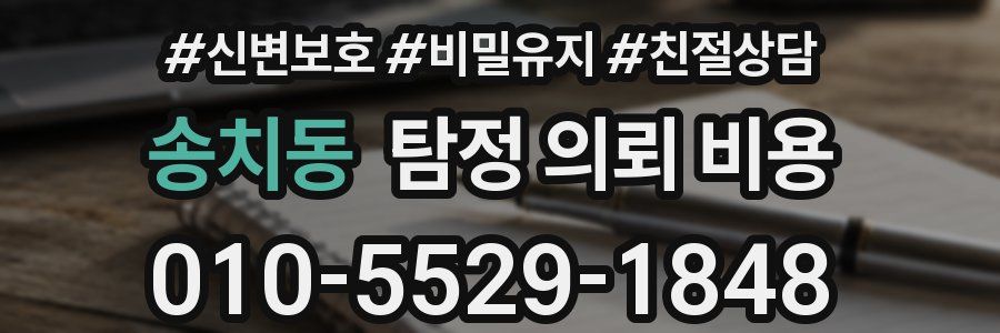 송치동 탐정 의뢰 비용
