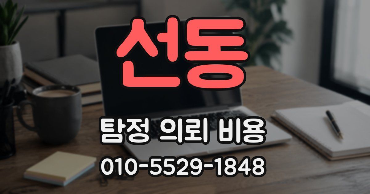 선동 탐정 의뢰 비용