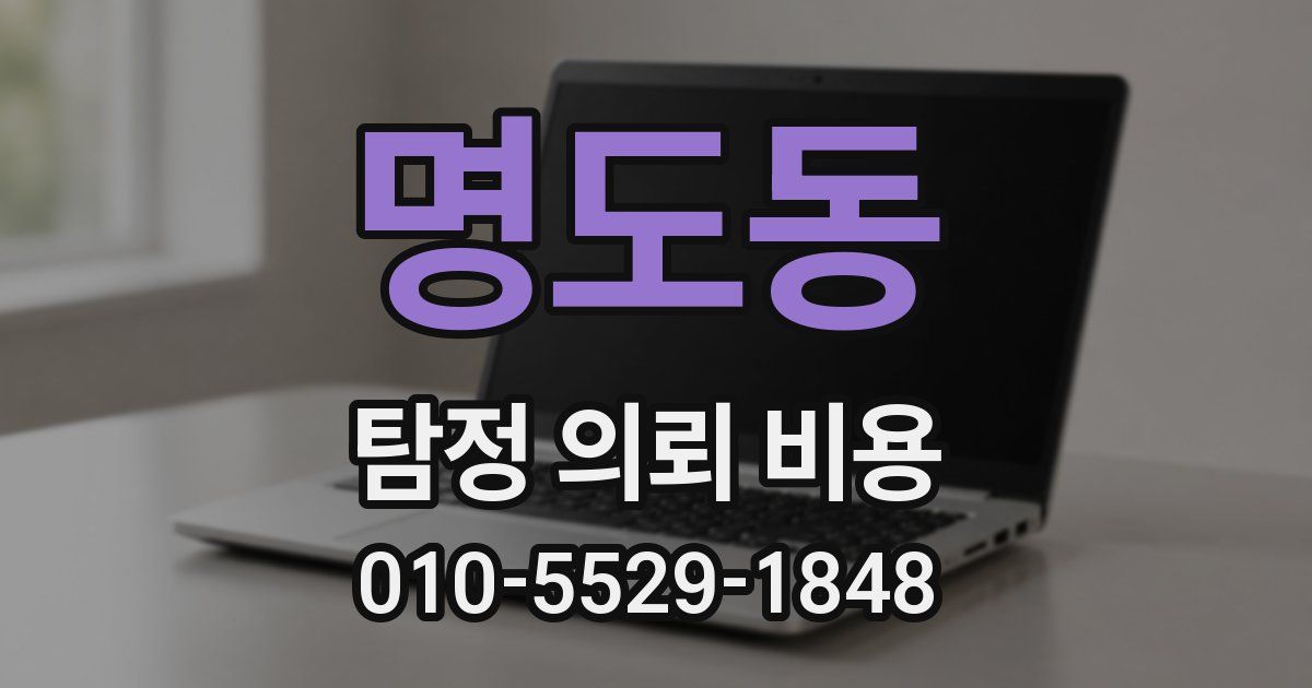 명도동 탐정 의뢰 비용