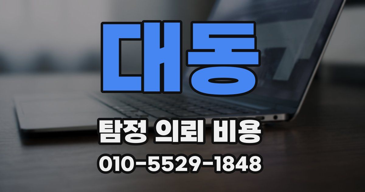 대동 탐정 의뢰 비용