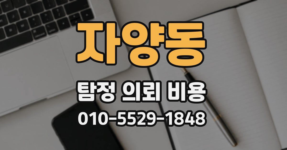 자양동 탐정 의뢰 비용