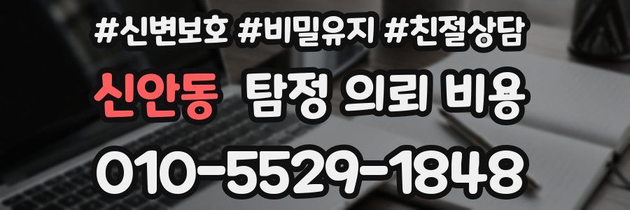 신안동 탐정 의뢰 비용