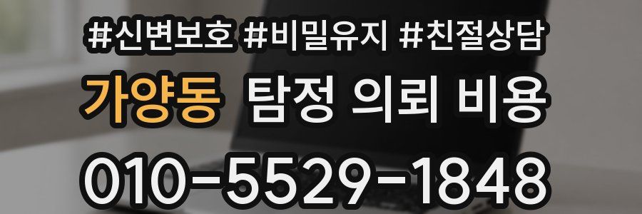 가양동 탐정 의뢰 비용