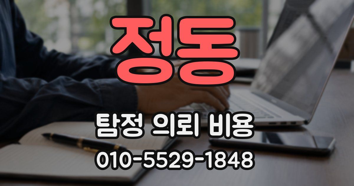 정동 탐정 의뢰 비용