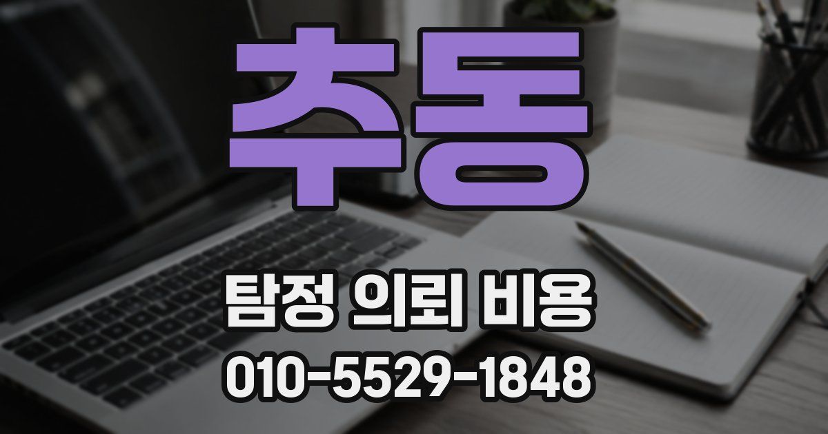 추동 탐정 의뢰 비용