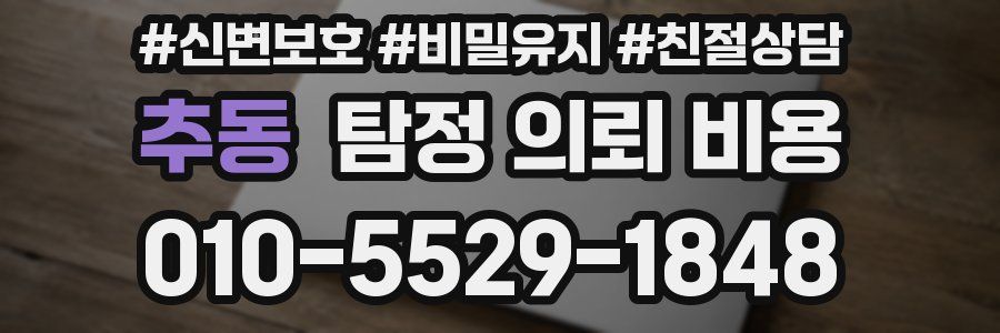 추동 탐정 의뢰 비용