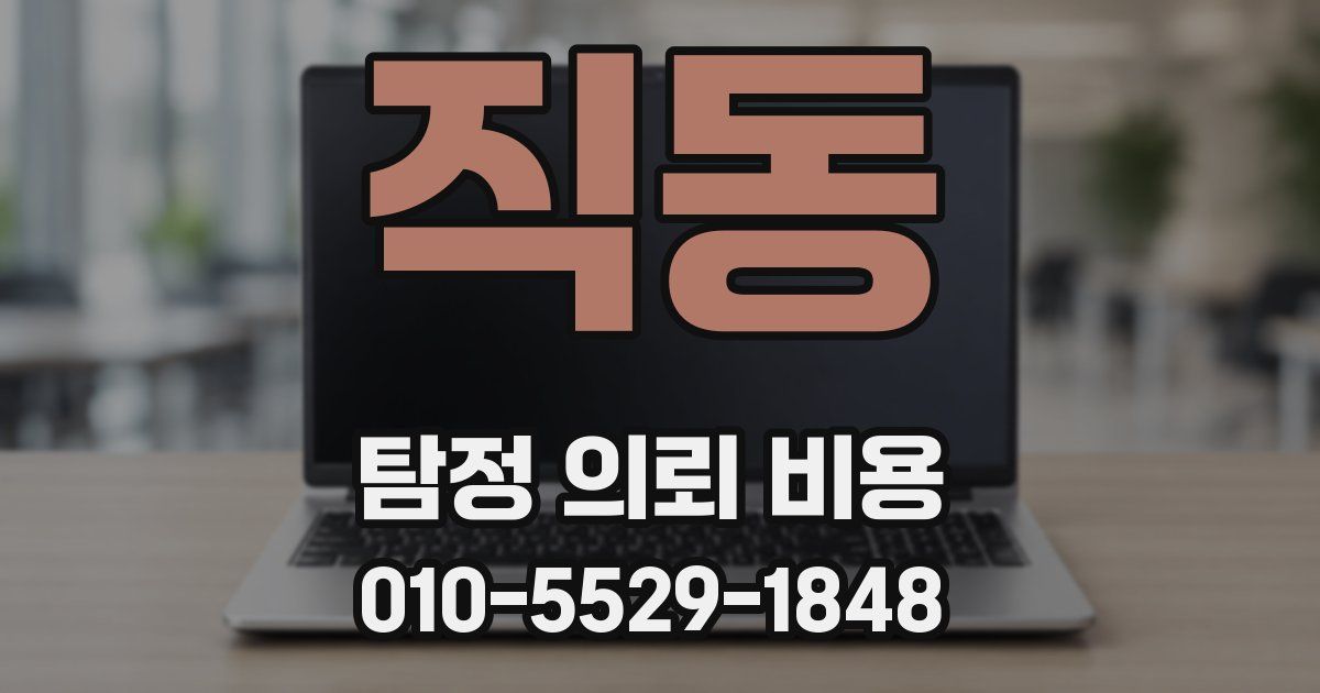 직동 탐정 의뢰 비용