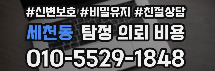 세천동 탐정 의뢰 비용