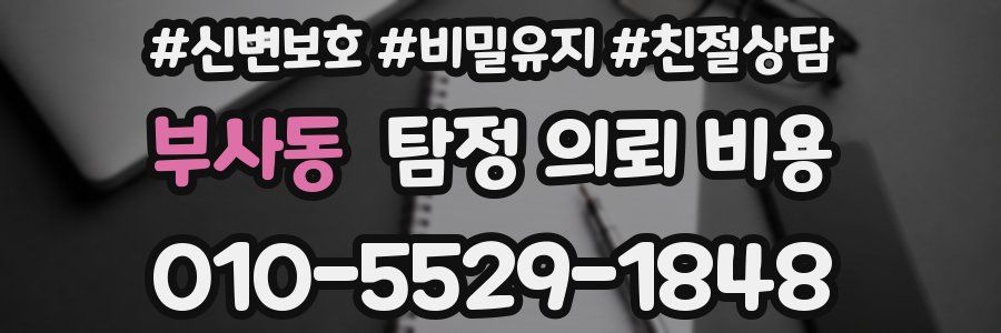 부사동 탐정 의뢰 비용