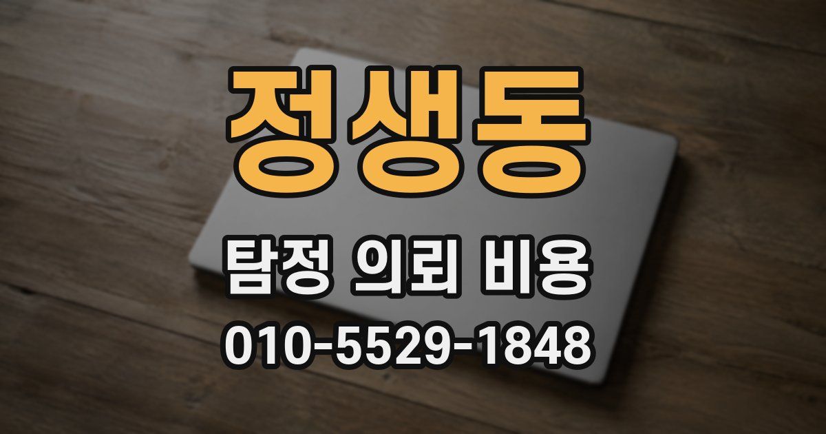정생동 탐정 의뢰 비용