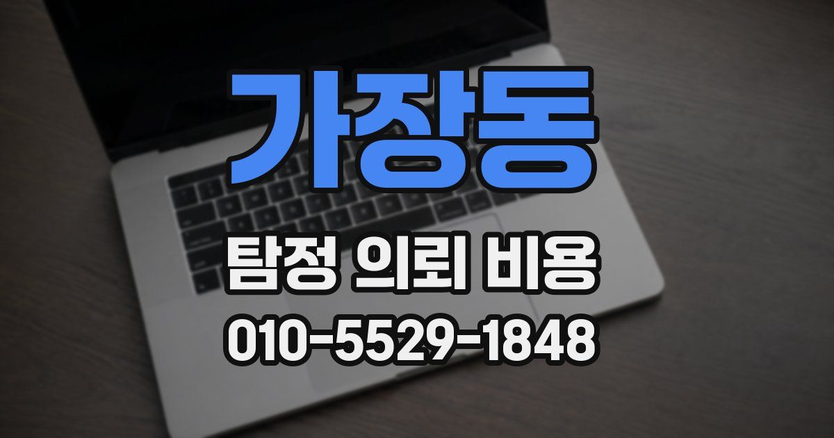 가장동 탐정 의뢰 비용
