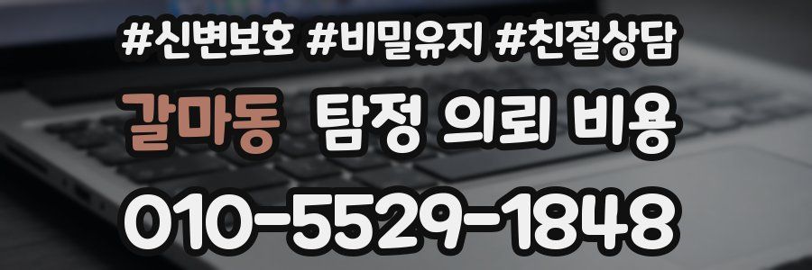 갈마동 탐정 의뢰 비용