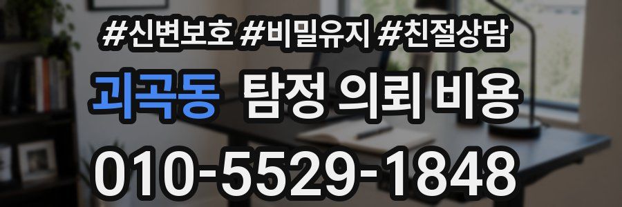괴곡동 탐정 의뢰 비용