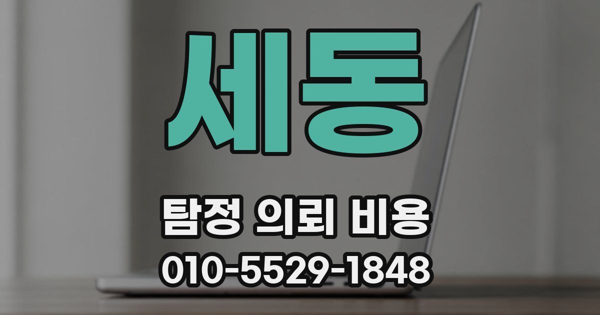세동 탐정 의뢰 비용