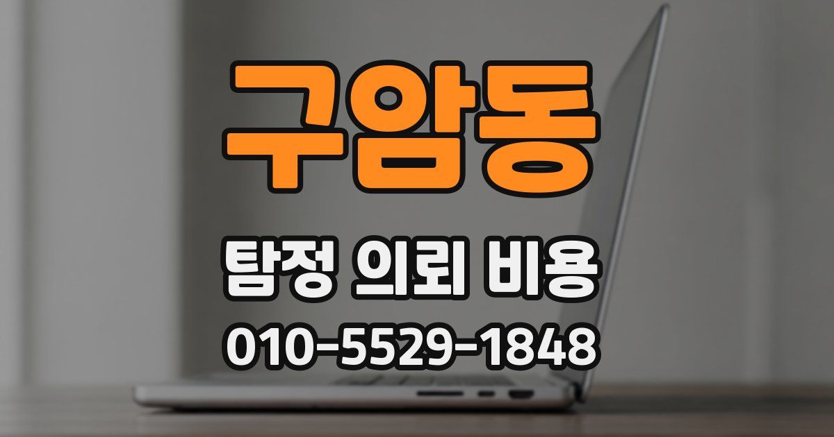 구암동 탐정 의뢰 비용