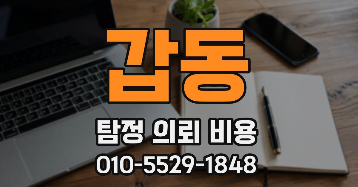 갑동 탐정 의뢰 비용