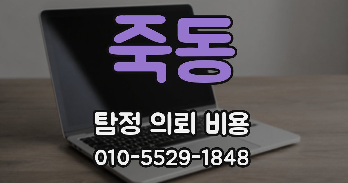 죽동 탐정 의뢰 비용