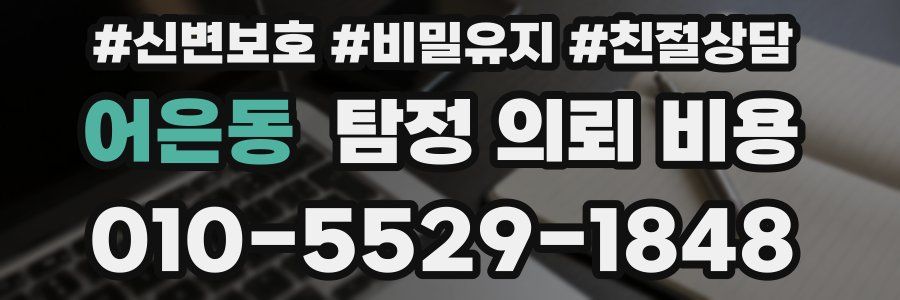 어은동 탐정 의뢰 비용