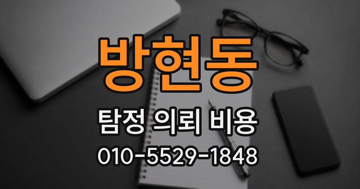 방현동 탐정 의뢰 비용