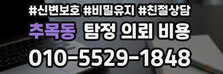 추목동 탐정 의뢰 비용