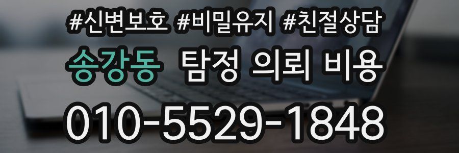 송강동 탐정 의뢰 비용
