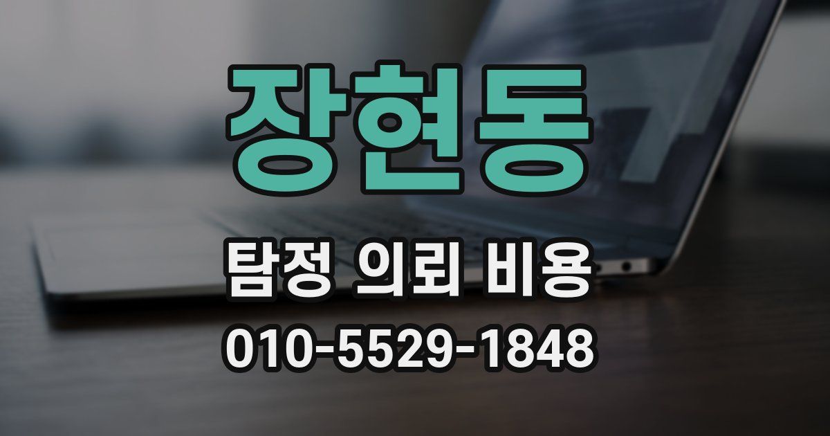 장현동 탐정 의뢰 비용