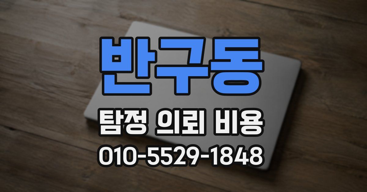 반구동 탐정 의뢰 비용