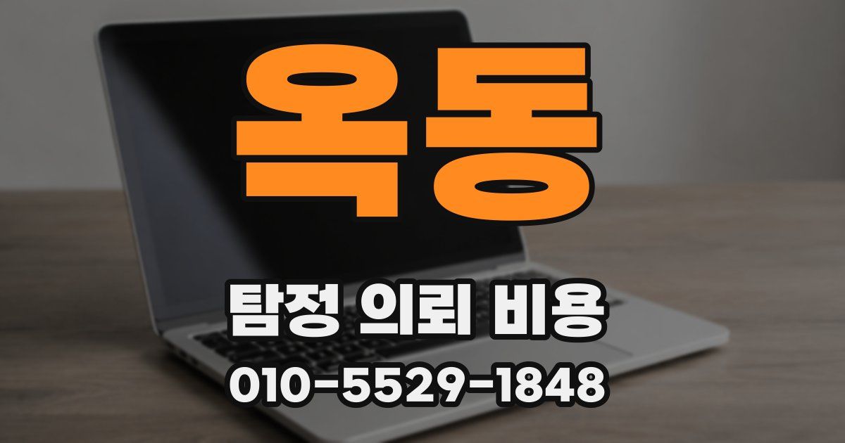 옥동 탐정 의뢰 비용