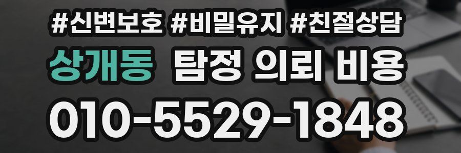 상개동 탐정 의뢰 비용