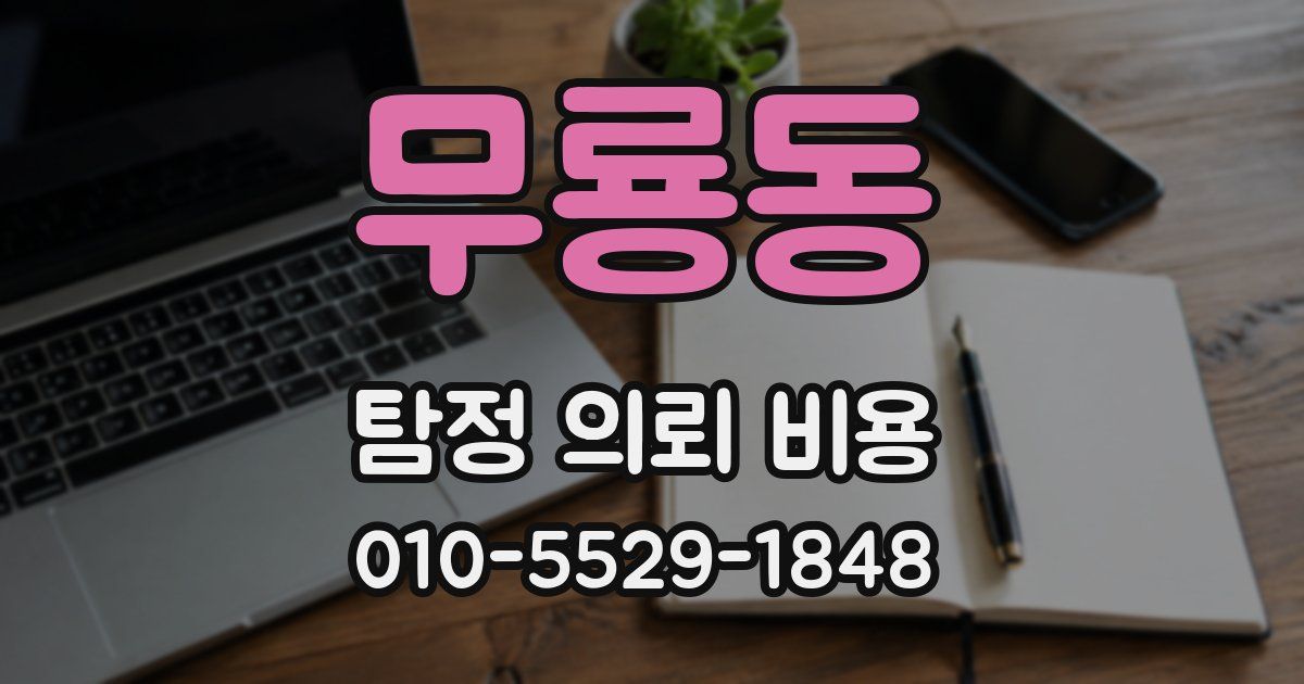 무룡동 탐정 의뢰 비용