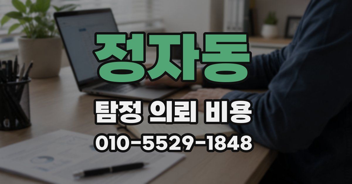 정자동 탐정 의뢰 비용
