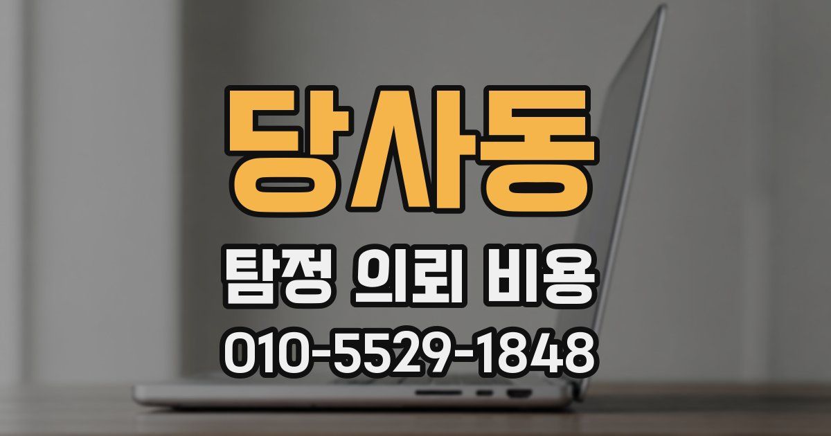당사동 탐정 의뢰 비용