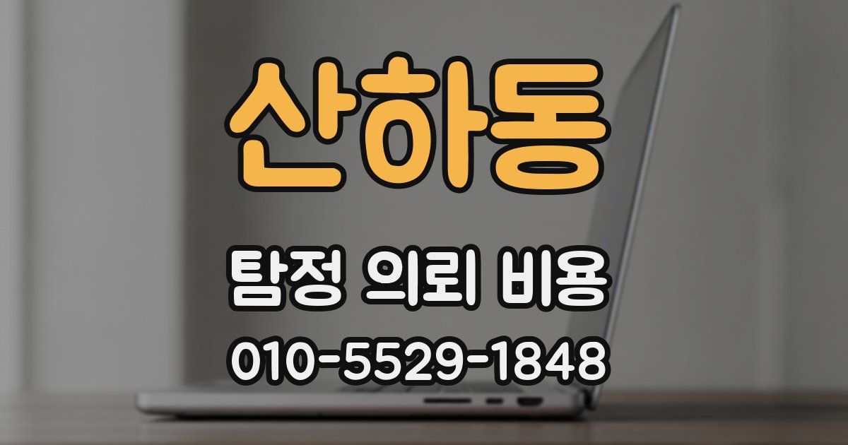 산하동 탐정 의뢰 비용
