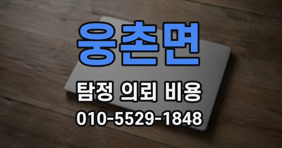 웅촌면 탐정 의뢰 비용