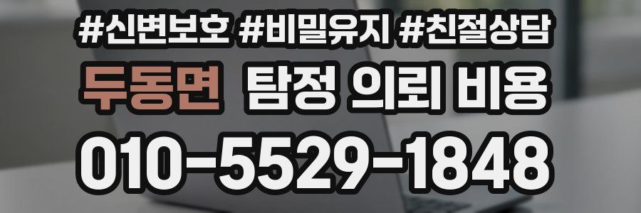 두동면 탐정 의뢰 비용
