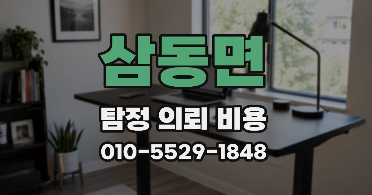 삼동면 탐정 의뢰 비용