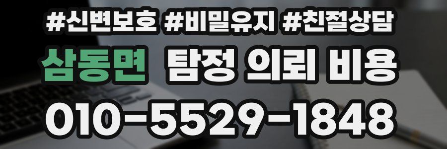 삼동면 탐정 의뢰 비용
