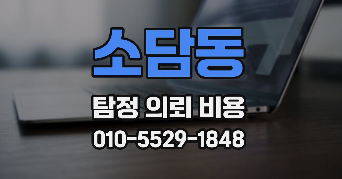 소담동 탐정 의뢰 비용